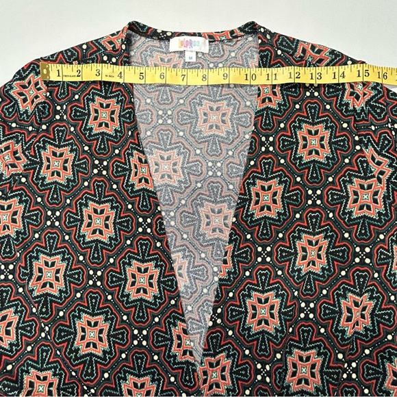 LuLaRoe Duster Cardigan Sweater Size M Open Front Long Sleeve Multicolor Boho - Picture 7 of 11